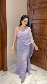 Lilac mesh drape